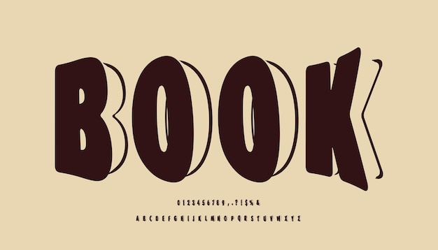 Book style font design.