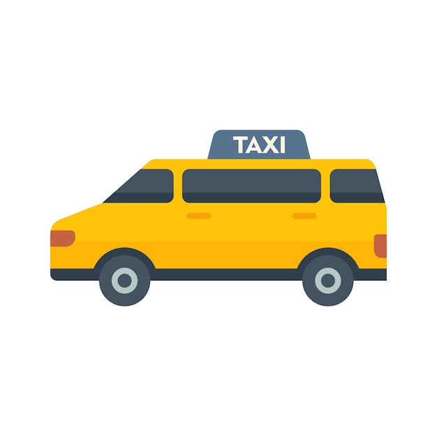 Prenota taxi bus icona vettore piatto trasferimento aeroportuale viaggio in hotel isolato