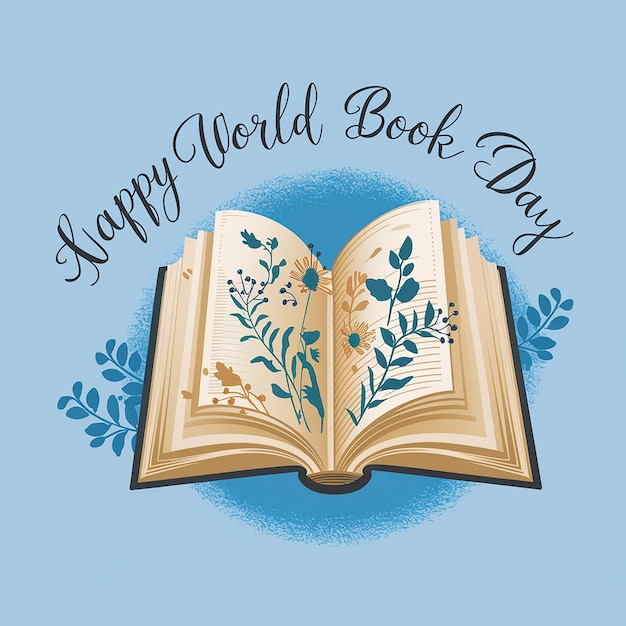 a book that says quot happy world quot on it