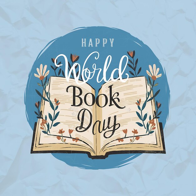 Vector a book that says world day on it