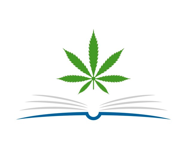 Book with cannabis on the top