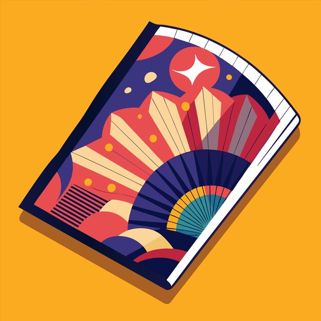 a book with a colorful design on the cover