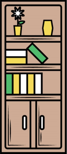 Vector bookcase