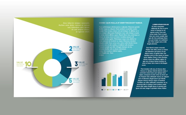 Страница буклета макет журнала для инфографики веб-шаблон