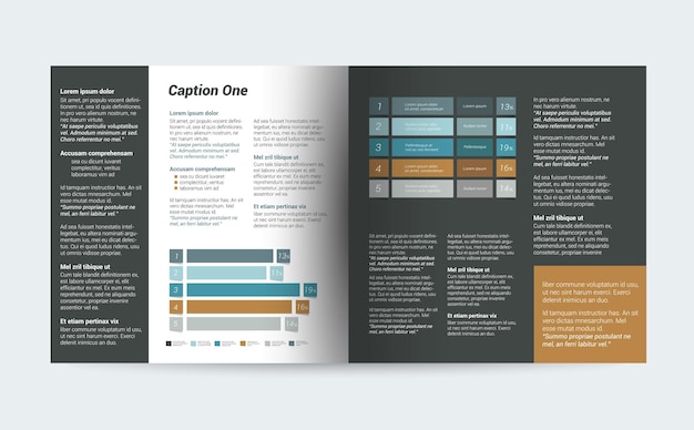 Страница буклета макет журнала для инфографики веб-шаблон