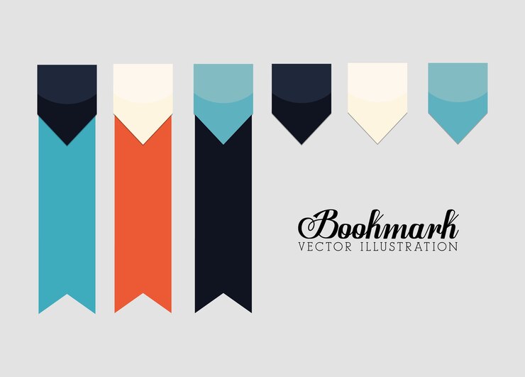 Vector bookmark icons illustration