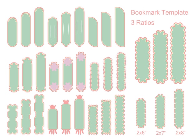 Vector bookmark template label element flat design
