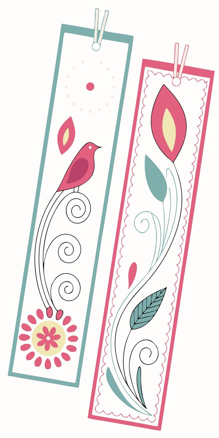 Vector 북마크 인쇄 세트