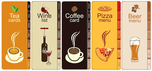 bookmarks for a site with different dishes