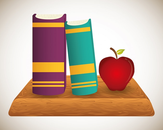 Vector books design illustration