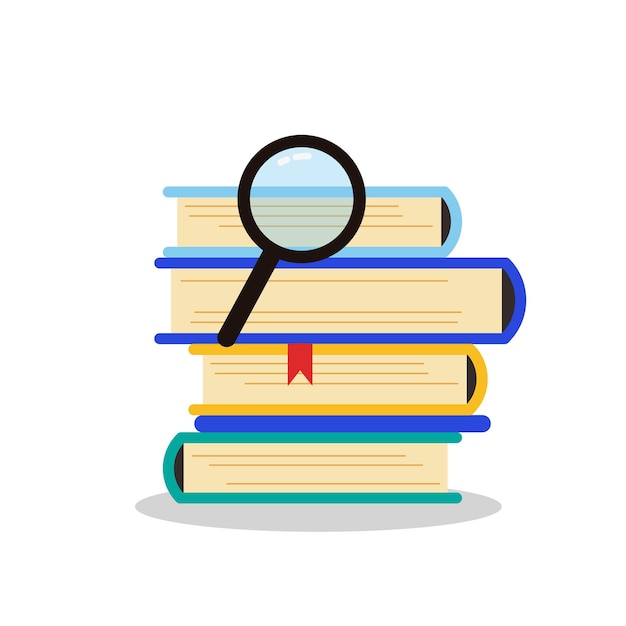 Books illustration design element flat icon