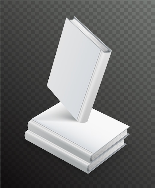 Books mockup in realistic style
