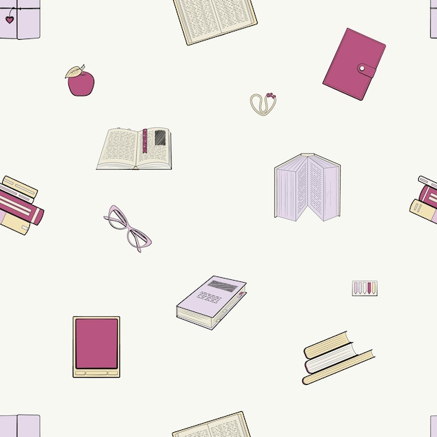 책 핑크 원활한 패턴