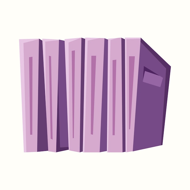 Vector books in a row. vector illustration in flat style