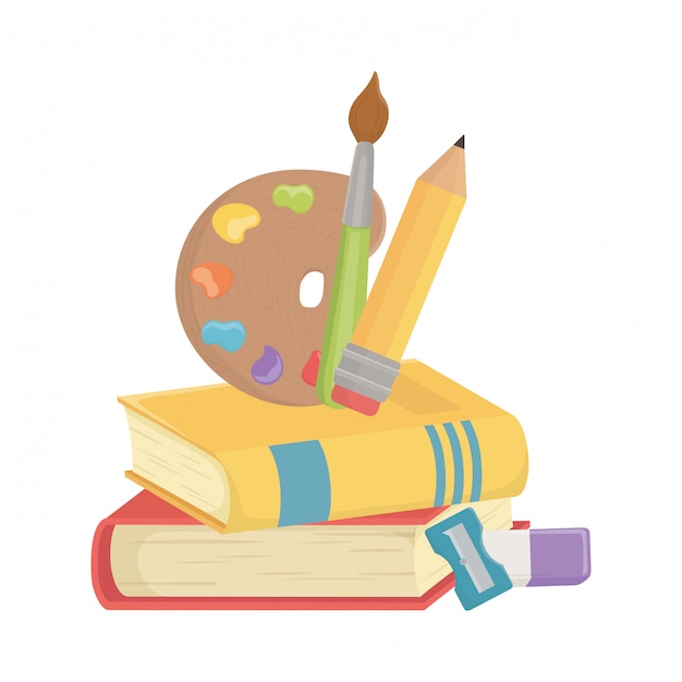 Books and school supplies design