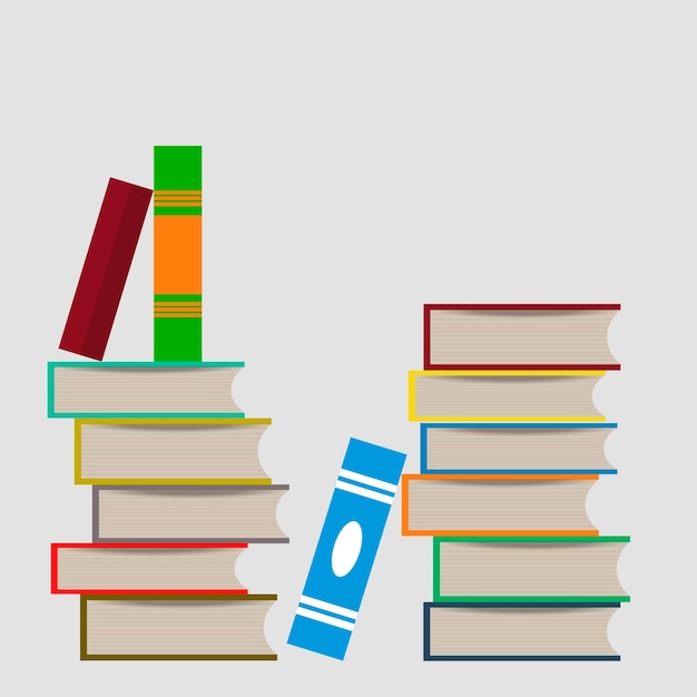 Books stack icons isolated on white background Vector illustration