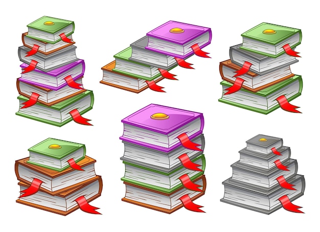 Иллюстрация векторного дизайна книг на белом фоне