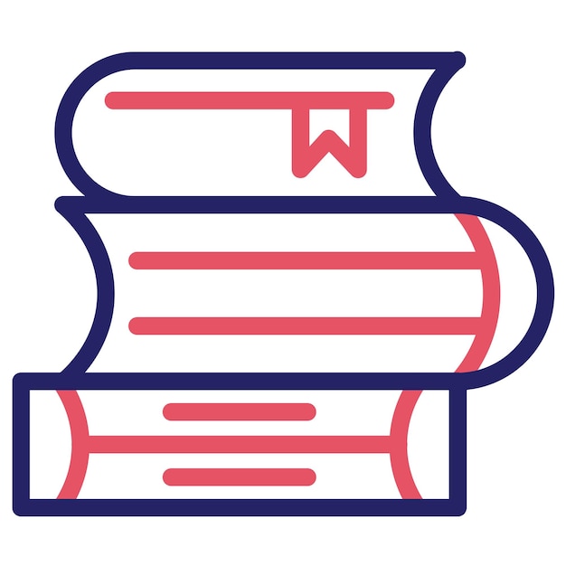 Books vector icon illustration of Learning iconset