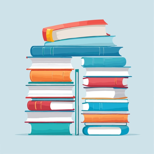 Books vector on white background