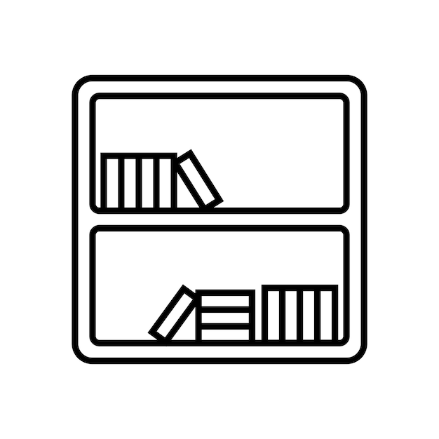 bookshelf icon vector template illustration logo design