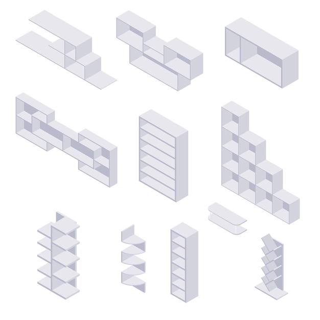 Bookshelf isometric