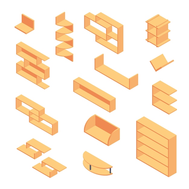 Bookshelf isometric