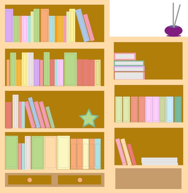 Vettore bookshelf