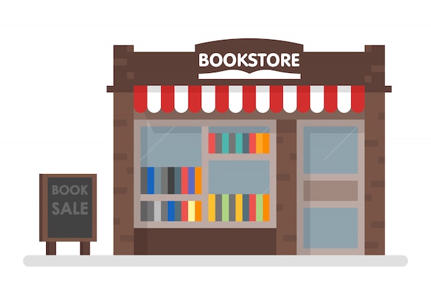 Bookstore Front Illustration