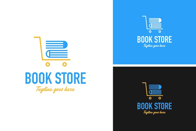Bookstore logo design vector illustration template idea