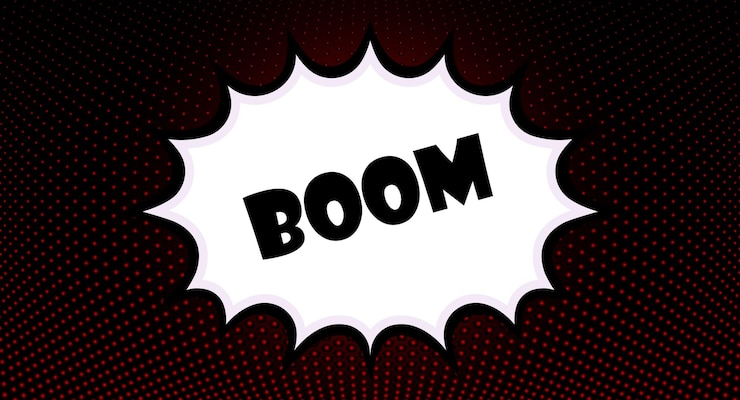 Vector boom background