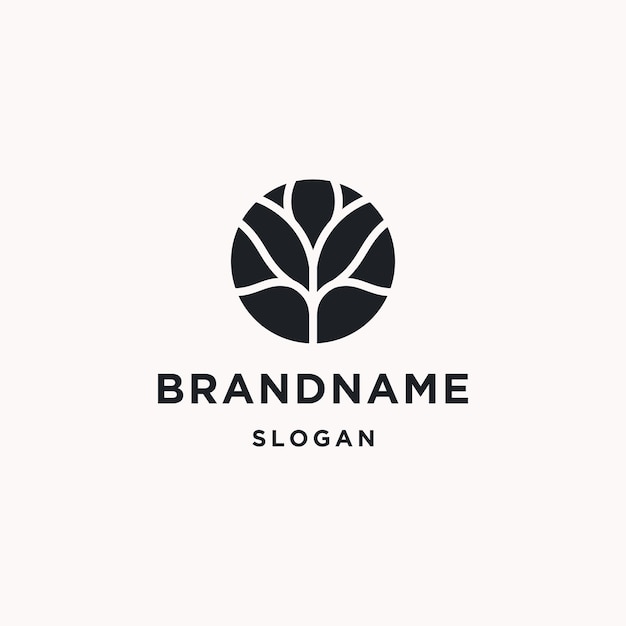 Boom blad logo pictogram ontwerpsjabloon