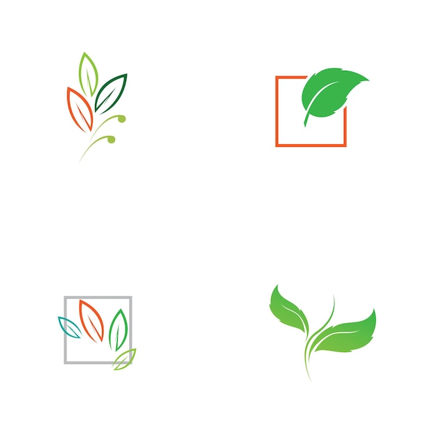 Boom blad vector logo ontwerp milieuvriendelijk concept
