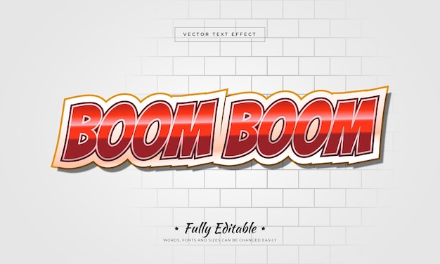 Boom boom cartoon komisch teksteffect