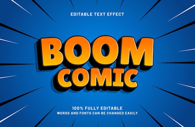 boom comic editable text effect template in comic style