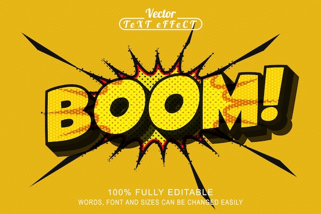 Boom! comic speech 3d text style effect