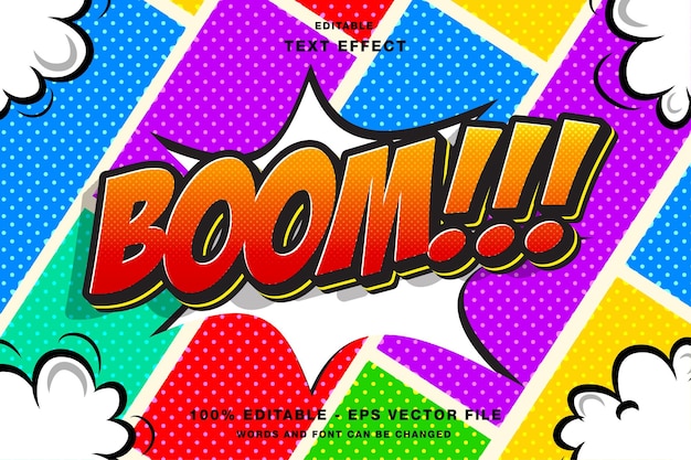 Boom comic style editable text effect