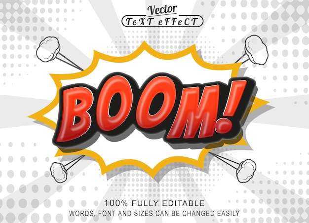 Vector boom! comic text effect