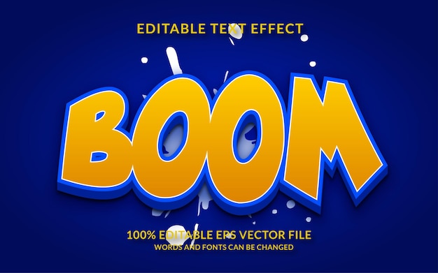 Boom editable text effect