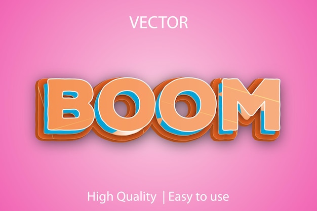 Boom Editable Vector Text Effect