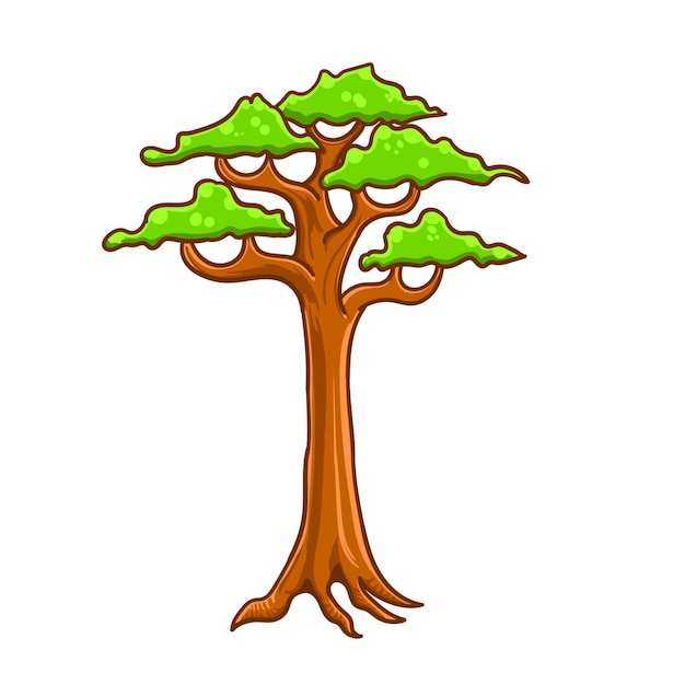 Vector boom eenvoudige platte illustratie vector sjabloon