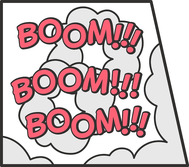 Boom explosie pop komische sticker