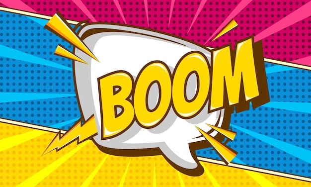 boom expression pop art style