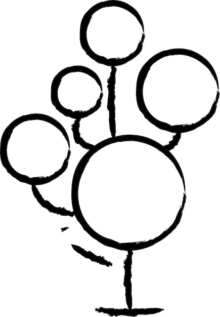 Boom hand getrokken vectorillustratie