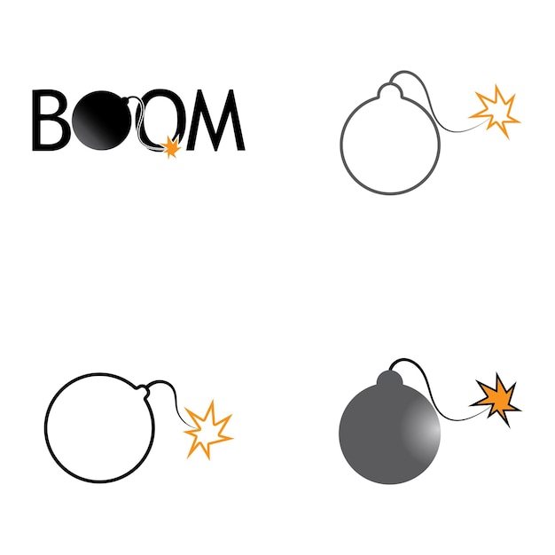 Boom icon vector background