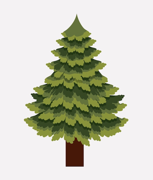boom pine Kerstmis pictogram vector grafische illustratie
