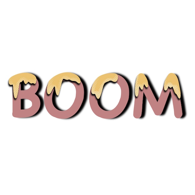 Vector boom pop art stijl kleurrijke lettering