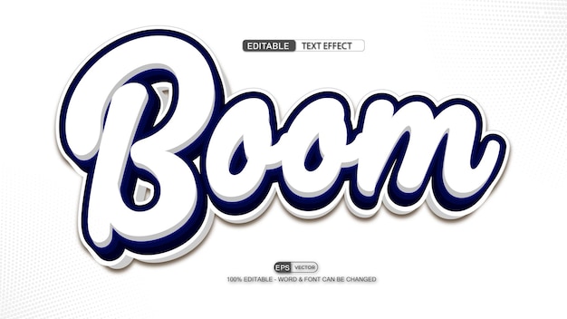 Boom Sauce Editable Text Effect Vector 3d style