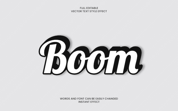 Vector boom text effect
