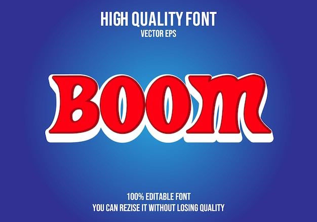 Boom vector tekst lettertype effect