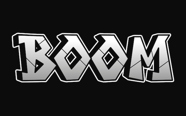 Boom word graffiti style letters